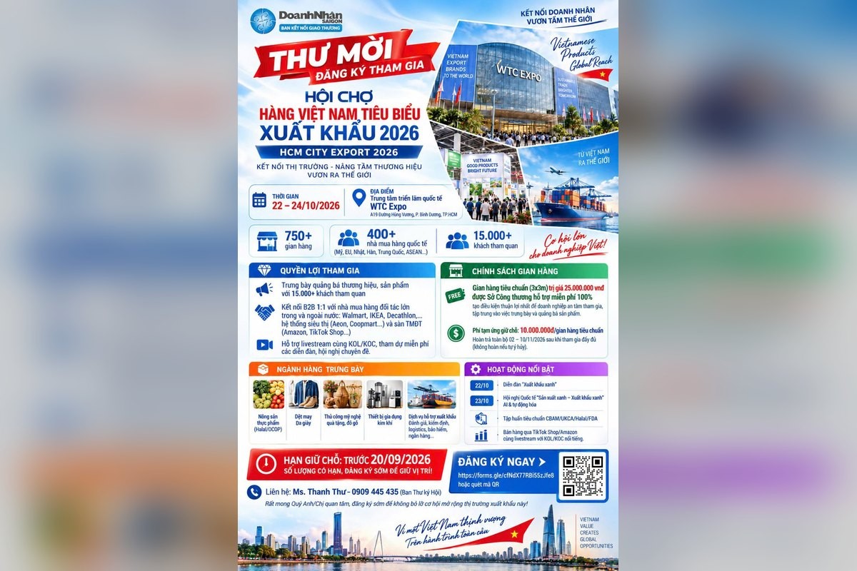 Hội Chợ Hàng Việt Nam Tiêu Biểu Xuất Khẩu 2026 Hội Chợ Hàng Việt Nam Tiêu Biểu Xuất Khẩu 2026