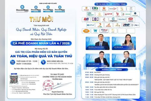 Cà Phê Doanh Nhân Lần 4/2026: Giá Trị Của Phần Mềm Có Bản Quyền